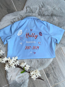 Personalised Leavers shirts Butterfly design