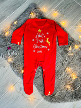 Load image into Gallery viewer, Personalised baby’s first Christmas Baby Gro