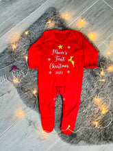 Load image into Gallery viewer, Personalised babys first christmas baby gro babys first christmas outfit