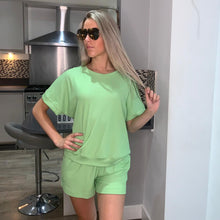 Load image into Gallery viewer, Mint Green textured Shorts sets