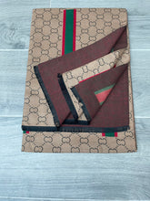 Load image into Gallery viewer, Cashmere Mix Reversible Scarves Gina Chocolate &amp; Beige