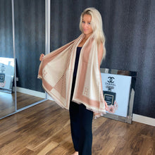 Load image into Gallery viewer, The Heidi Scarf in Tan &amp; cream