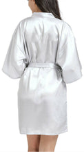 Load image into Gallery viewer, Personalised satin Robe white